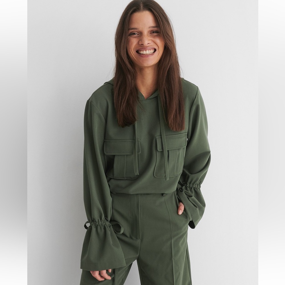 NA-KD fashion green hoodie